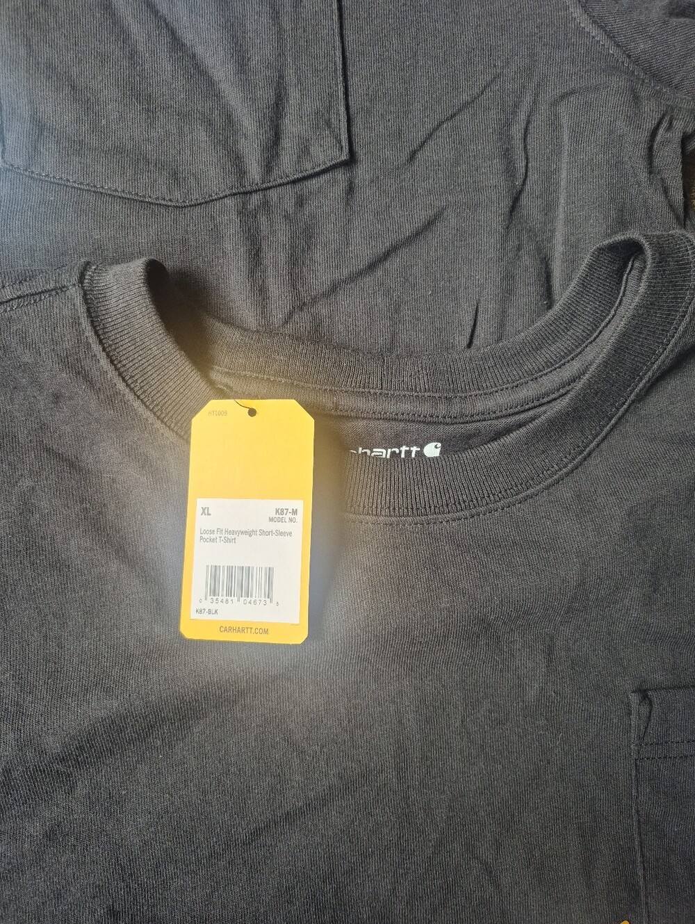 Carhartt Mens T- Shirts Black Size XL New - Picture 3 of 5